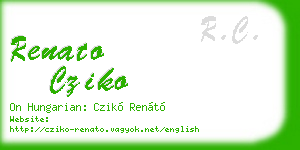 renato cziko business card