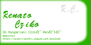 renato cziko business card